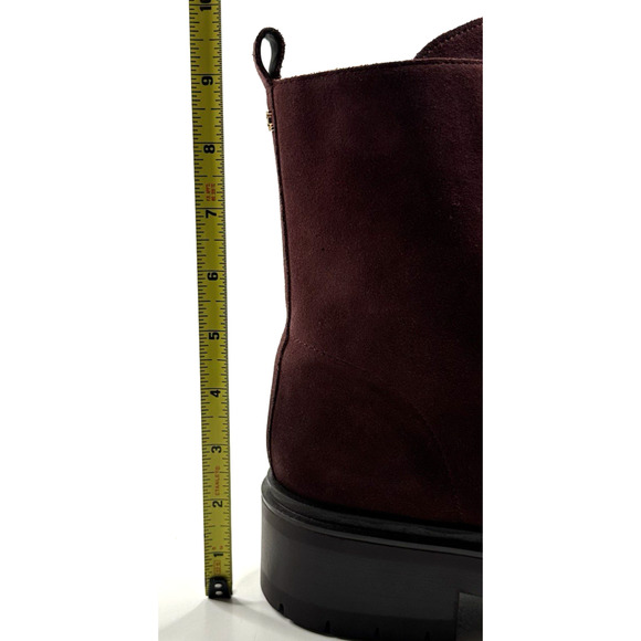 Sam Edelman Lovrin Platform Combat Boots Spiced Pecan Suede Womens 9.5M Zip New - Picture 9 of 12